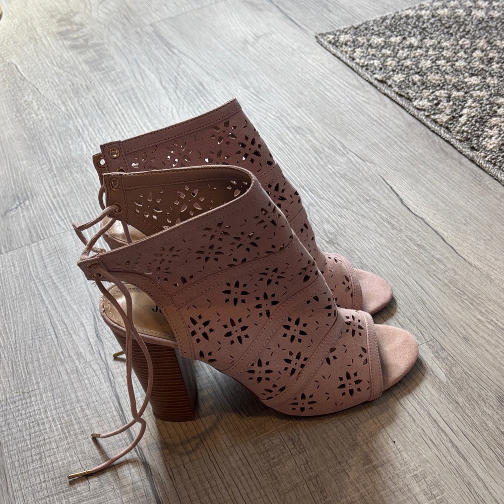 Elegant Pink Women's Heeled Sandals